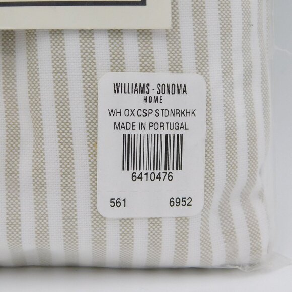 Williams Sonoma Standard Size Wheaton Stripe Organic Pillowcases | 2 Set | NIB - Picture 7 of 9